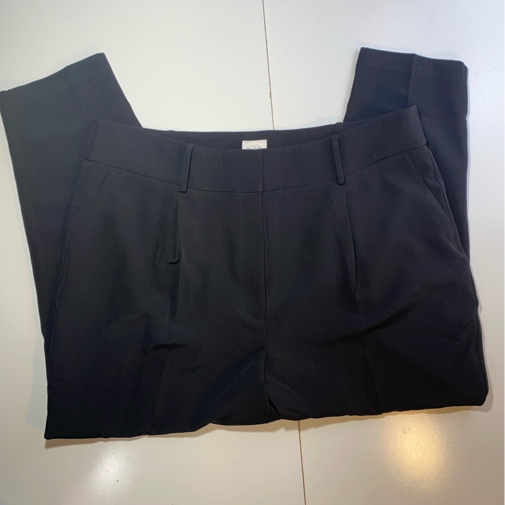Manon Baptiste Black Pleated Dawn Buckle Women’s Career Wear Trousers NWT 18